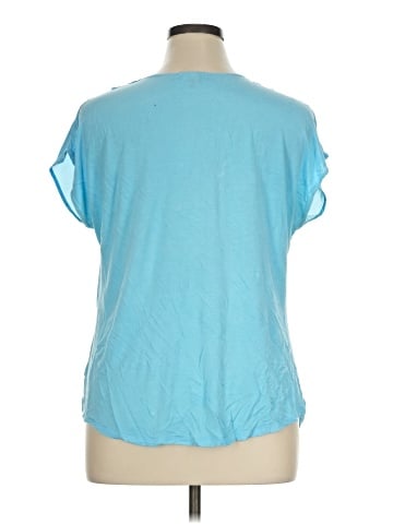 INC International Concepts Short Sleeve Blouse (view 2)