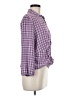 Cato Checkered-gingham Purple 3/4 Sleeve Blouse Size M - photo 4