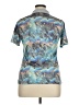 Reel Legends 100% Polyester Metallic Teal Short Sleeve Blouse Size XL - photo 2