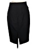 Express Solid Black Formal Skirt Size 6 - photo 2