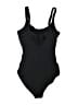 Time and Tru Solid Black One Piece Swimsuit Size L - photo 2