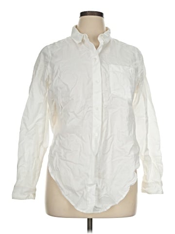Madewell White Tie-Front Shirt (view 1)