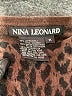 Nina Leonard Animal Print Brown Wool Pullover Sweater Size M - photo 4