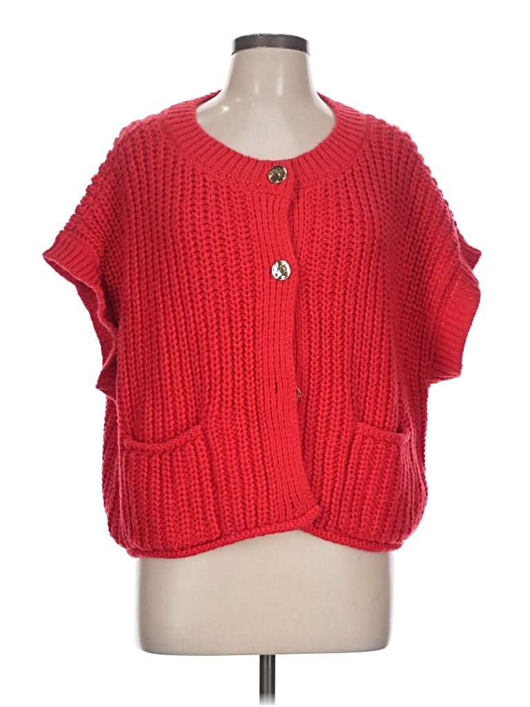 Pre-owned New In Sweater Vest In Red