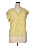 Adrienne Vittadini Yellow Short Sleeve Blouse Size XL - photo 1