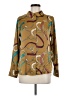 Cato 100% Polyester Print Brown Long Sleeve Blouse Size M - photo 1
