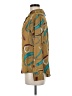 Cato 100% Polyester Print Brown Long Sleeve Blouse Size M - photo 5