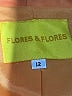 Flores & Flores 100% Polyester Orange Jacket Size 12 - photo 6