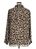 Ann Taylor 100% Polyester Animal Print Brown Long Sleeve Blouse Size XL - photo 2