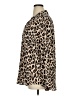 Ann Taylor 100% Polyester Animal Print Brown Long Sleeve Blouse Size XL - photo 5