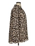Ann Taylor 100% Polyester Animal Print Brown Long Sleeve Blouse Size XL - photo 4