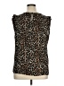 Ann Taylor LOFT 100% Polyester Brown Sleeveless Blouse Size XL - photo 2