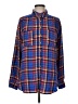 Pilcro Plaid Blue Long Sleeve Button-Down Shirt Size M - photo 1