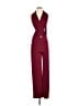 Fashion Nova Solid Burgundy Jumpsuit Size S - photo 1