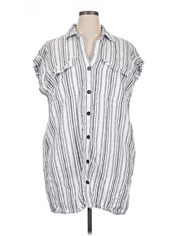 Madewell Striped Utility Shirtdress in 100% Linen (view 1)