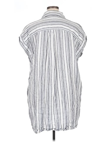 Madewell Striped Utility Shirtdress in 100% Linen (view 2)