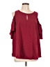 Lane Bryant 100% Polyester Burgundy 3/4 Sleeve Blouse Size 14 - photo 1