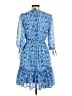 Taylor 100% Polyester Paisley Blue Casual Dress Size 8 - photo 2