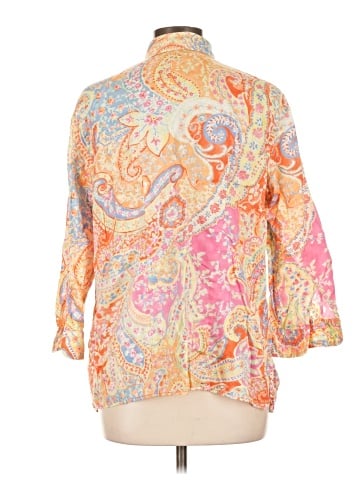 Lauren by Ralph Lauren 3/4 Sleeve Button-Down Shirt (view 2)