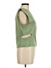 Zara 100% Polyester Green Sleeveless Blouse Size M - photo 4