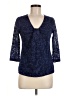 Willi Smith Blue 3/4 Sleeve Top Size M - photo 1