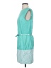 The Limited 100% Polyester Color Block Teal Casual Dress Size S - photo 5