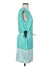 The Limited 100% Polyester Color Block Teal Casual Dress Size S - photo 4