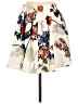 Express 100% Polyester Floral Ivory Casual Skirt Size 6 - photo 2