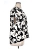 Ann Taylor 100% Polyester Floral Black Short Sleeve Blouse Size XL - photo 4