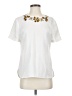 Ann Taylor 100% Polyester White Short Sleeve Blouse Size S - photo 1