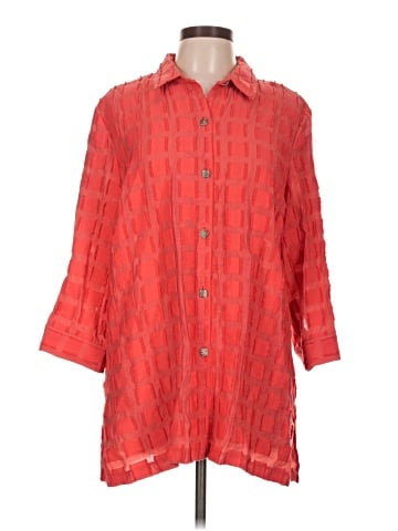 Zenergy by Chico's 3/4 Sleeve Button-Down Shirt (view 1)