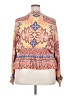 Angie 100% Rayon Orange Long Sleeve Blouse Size 3X - photo 2