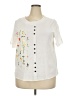 Unbranded White Short Sleeve Blouse Size 3X - photo 1