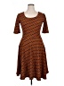 Lularoe Chevron-herringbone Brown Casual Dress Size XL - photo 1