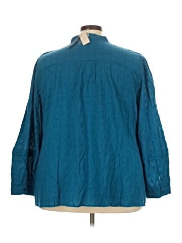 Lane Bryant 3/4 Sleeve Button-Down Shirt (view 2)