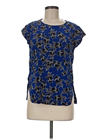 Diane von Furstenberg Short Sleeve Silk Top (view 1)