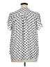 41Hawthorn 100% Polyester Polka Dots White Short Sleeve Blouse Size 1X - photo 2