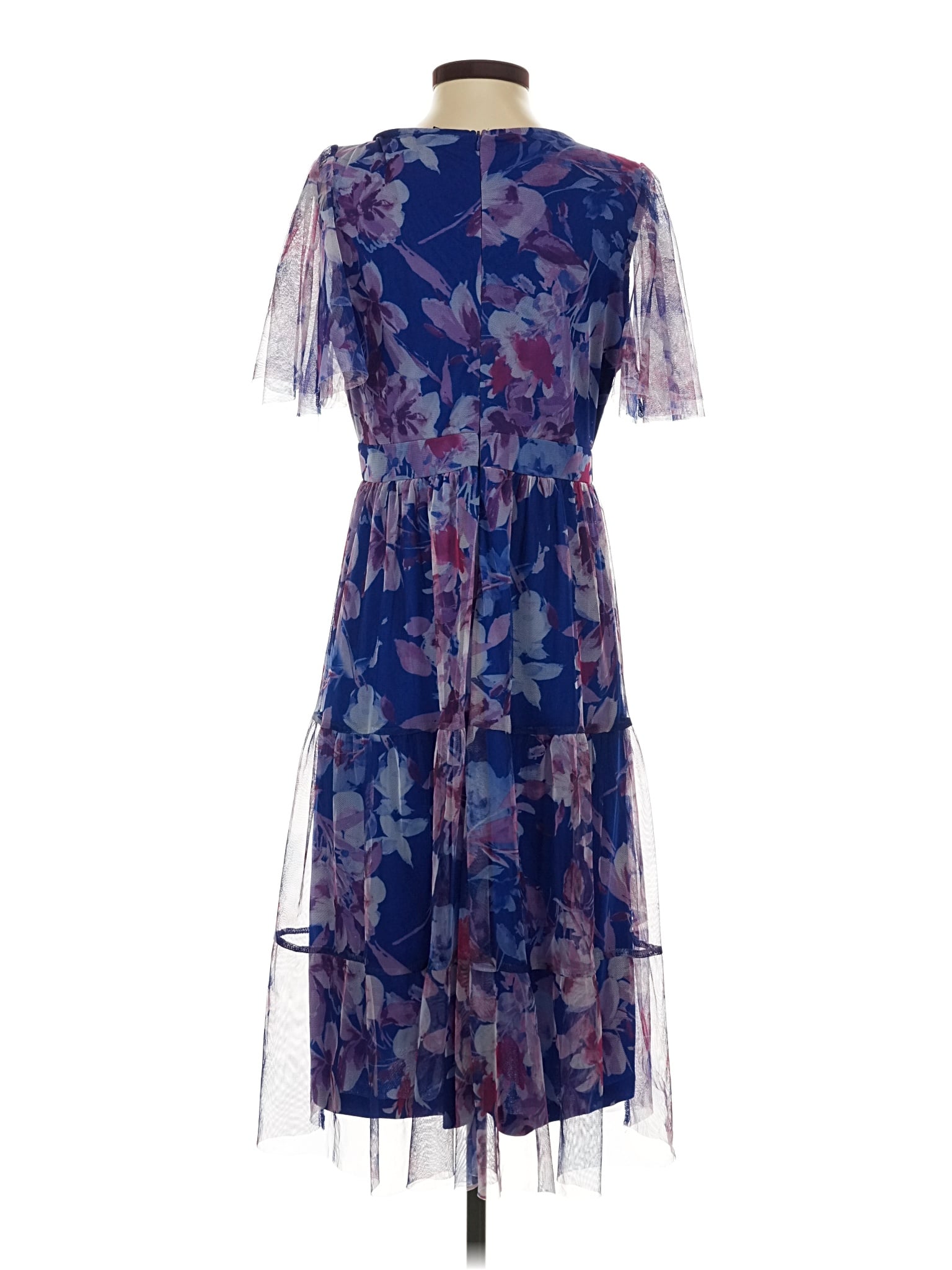 candalite women's dresses NWT L Womens Dress Blue Lace Lined Cold Shoulder Prom Pageant Gown Ideal For Stylish Outings Candalite Petite Dress Size Petite-Large