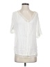 Cato 100% Rayon White Short Sleeve Blouse Size S - photo 1
