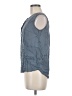 James Perse Blue Sleeveless Blouse Size Med (2) - photo 5