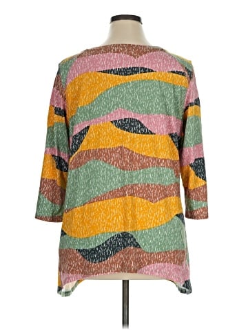 LOGO by Lori Goldstein 3/4 Sleeve Top (view 2)