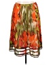 Talbots Print Orange Casual Skirt Size 16 - photo 1