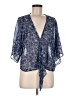 Jessica Simpson 100% Polyester Blue 3/4 Sleeve Blouse Size M - photo 1