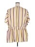Lane Bryant Stripes Yellow Short Sleeve Blouse Size 22 - photo 2