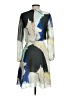 Reiss 100% Polyester Print Blue Casual Dress Size 2 - photo 2