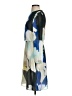 Reiss 100% Polyester Print Blue Casual Dress Size 2 - photo 5
