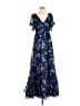 Mac Duggal 100% Polyester Blue Cocktail Dress Size 4 - photo 1