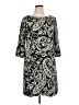 Talbots 100% Polyester Paisley Black Casual Dress Size 14 - photo 1
