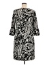Talbots 100% Polyester Paisley Black Casual Dress Size 14 - photo 2