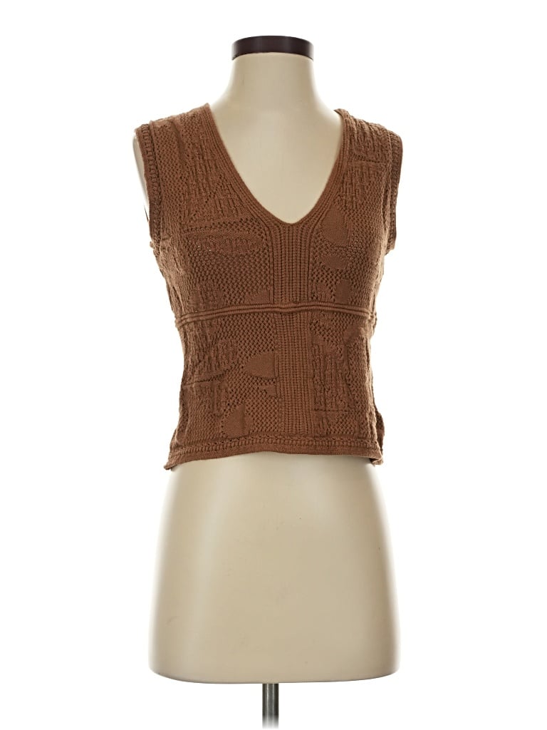 Pre-owned Universal Thread Tank Top Brown Plunge Neckline Tops